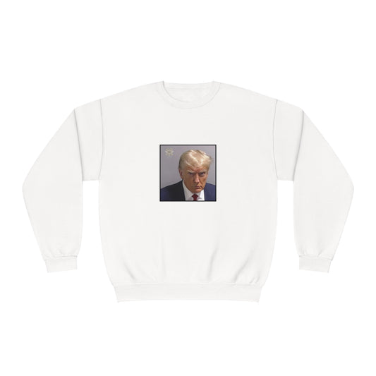White Donald Trump Mugshot Sweatshirt, Trump Sweatshirt, Trump Sweater